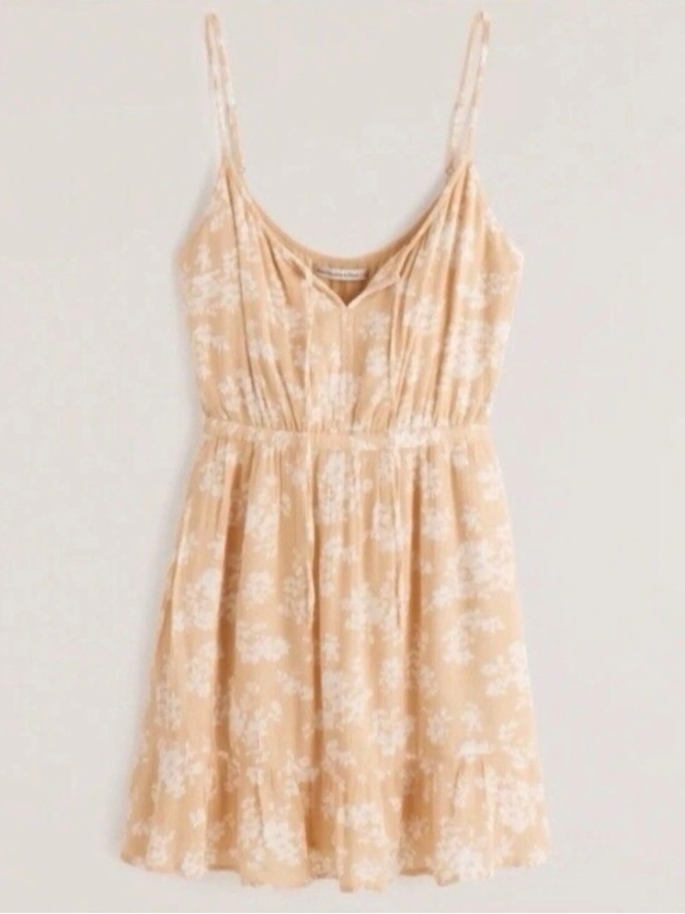 Abercrombie & Fitch Soft Yellow Floral Tie-Front Dress